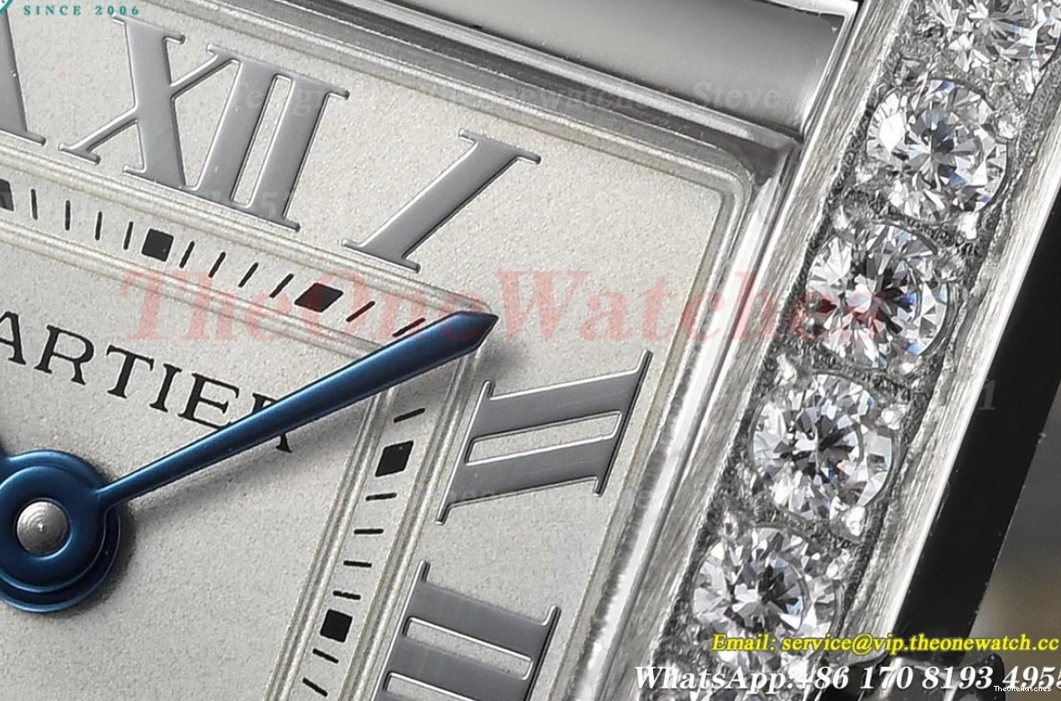 LE Dia Quartz Silver SS 8848F Dial Française Black Tank 21.2mm 0416